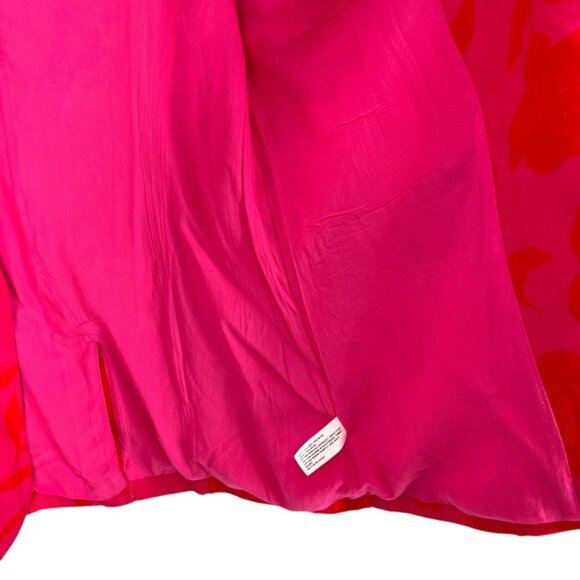 Kate Spade X Target Classic Rose Linen Blazer Fuchsia Pink Red Size Medium - Picture 12 of 14